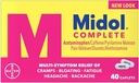 Midol Complete Maximum Strength Pain Reliever Caplets 40 ea (Pack of 4)