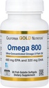 California Gold Nutrition Omega 800 Ultra-Concentrated Omega-3 Fish Oil, kd-pur® Triglyceride Form, 30 Fish Gelatin Softgels (1,000 mg per Softgel)