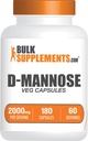 BulkSupplements.com D-Mannose Capsules - D-Mannose Supplement, for Urinary Tract Support - Vegan & Gluten Free, 3 Capsules per Serving (2000mg), 180 Count (Pack of 1)