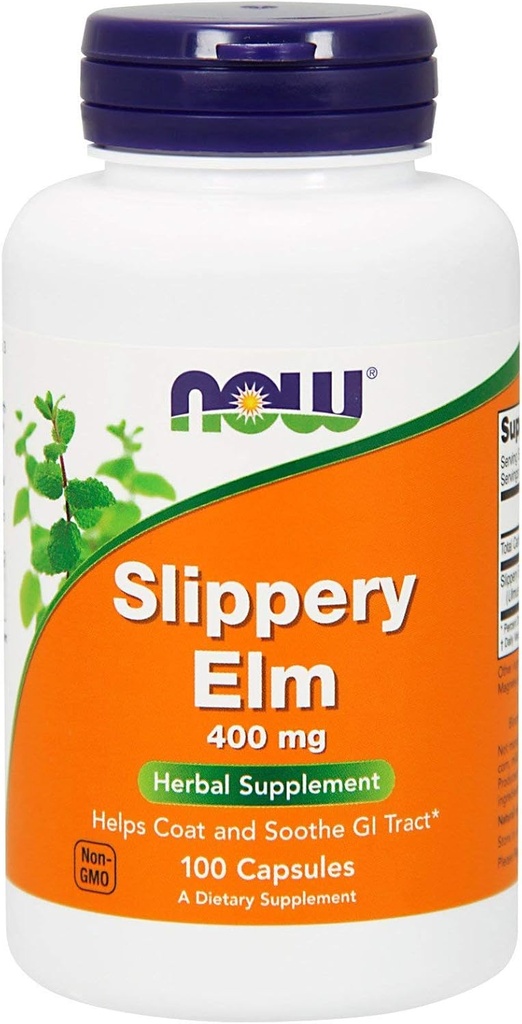Slippery Elm, 400 mg, 100 Caps by Now Foods (Pack of 3)