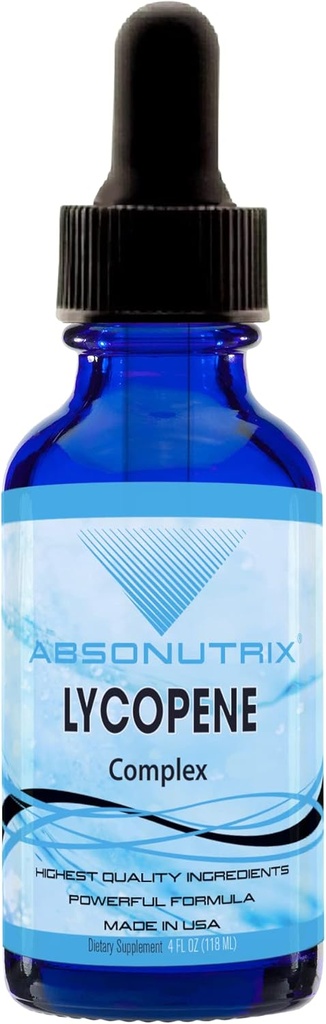 Absonutrix Lycopene Complex- 50 mg 4 Oz Bottle, 200 Highly Potent Servings, Pure Ingredients, Third-Party Tested, Quick Absorption, GMP-Certified, Non-GMO, Cruelty-Free Products, Made in USA