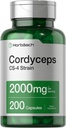 Horbäach Cordyceps Mushroom Capsules 2000mg | 200 Count | CS-4 Strain Cordyceps Sinesis | Non-GMO Herbal Supplement