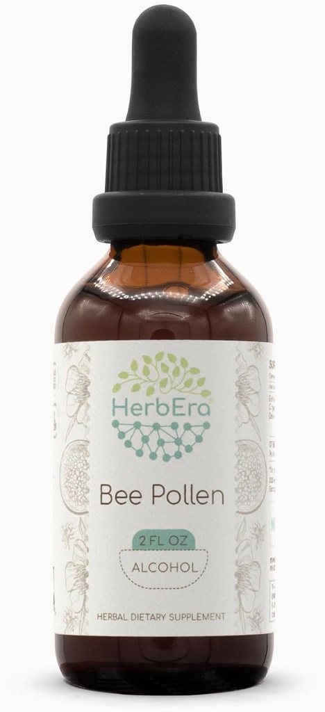 Bee Pollen A60 Alcohol Herbal Extract Tincture, Super-Concentrated Bee Pollen (Bee Pollen) Dried Pollen (2 fl oz)