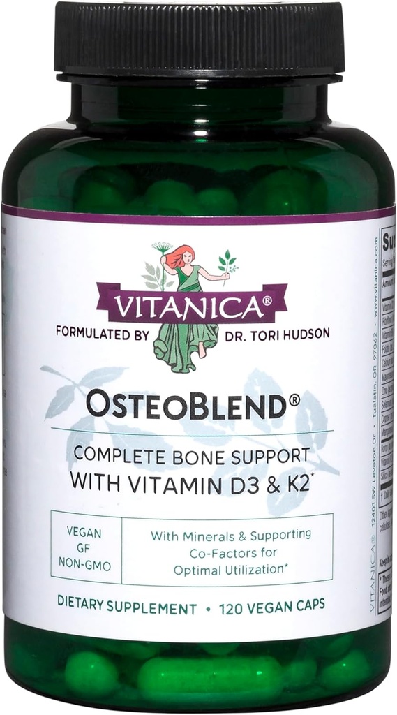 Vitanica, OsteoBlend, Bone Support, Vegan, 120 Capsules