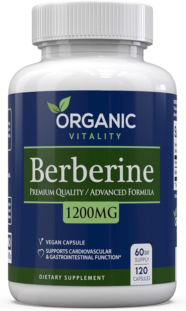 Premium Berberine HCL Supplement - 1200mg of Berberine Per Serving - 120 Vegan Capsules - Supports A Healthy Lifestyle