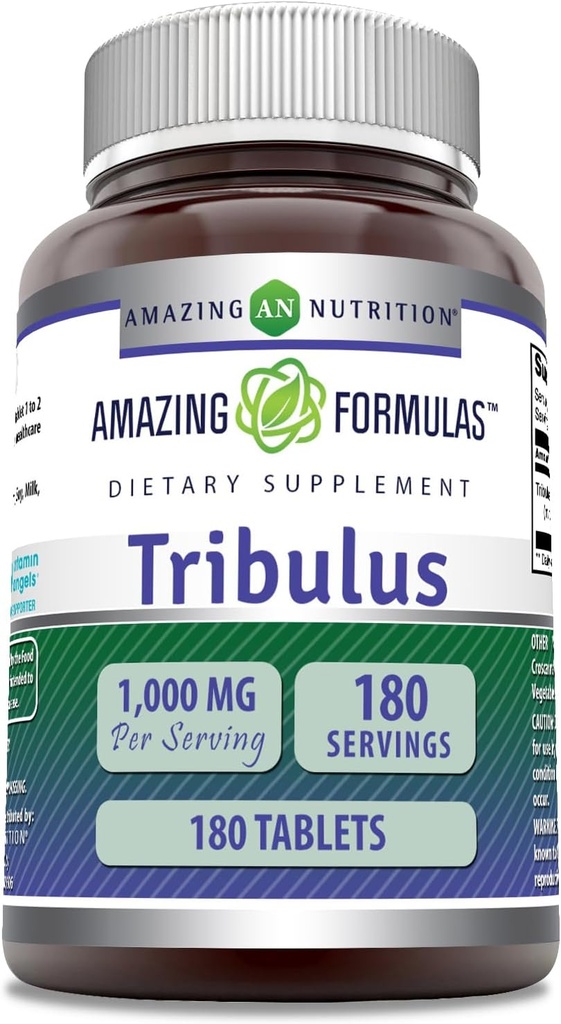 Amazing Formulas Tribulus Extract Supplement | 1000 Mg Per Serving | 180 Tablets | Non-GMO | Gluten Free | Made in USA