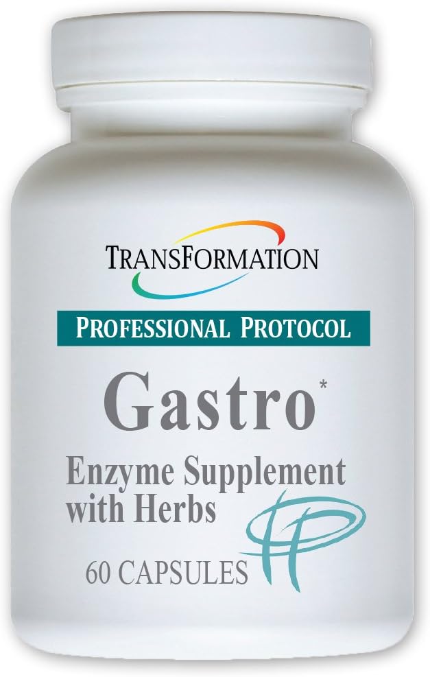 TRANSFORMATION THE GENESIS OF GOOD HEALTH - Gastro Enzyme Supplement with Herbal Blend & Vitamin E, Alleviate Gastrointestinal Discomfort, Digestive Function, Support for Relief of Heartburn, 60