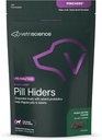 VETRISCIENCE Pinchers Pill Hiders Chews, Non-Greasy Pill Wrap with Probiotics for Dogs, Disguise Small Pills, Capsules and Tablets, Soft and Chewy, Gut and Immune Support, Peanut Butter, 45 Count
