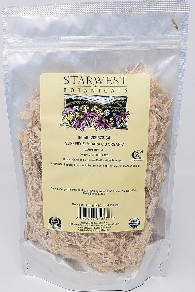 Organic Slippery Elm Bark Cut