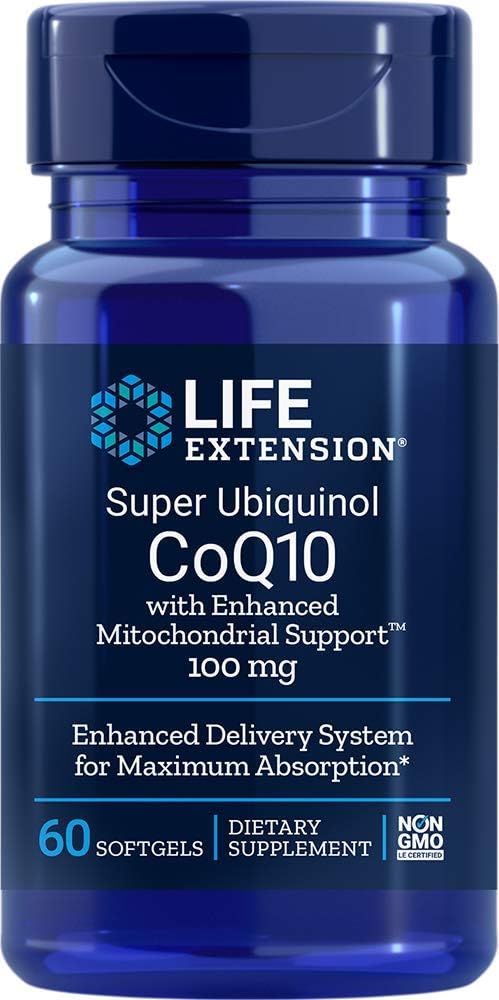 Super Ubiquinol CoQ10 with Enhanced Mitochondrial Support 100mg 60 Softgels (Pack of 2)