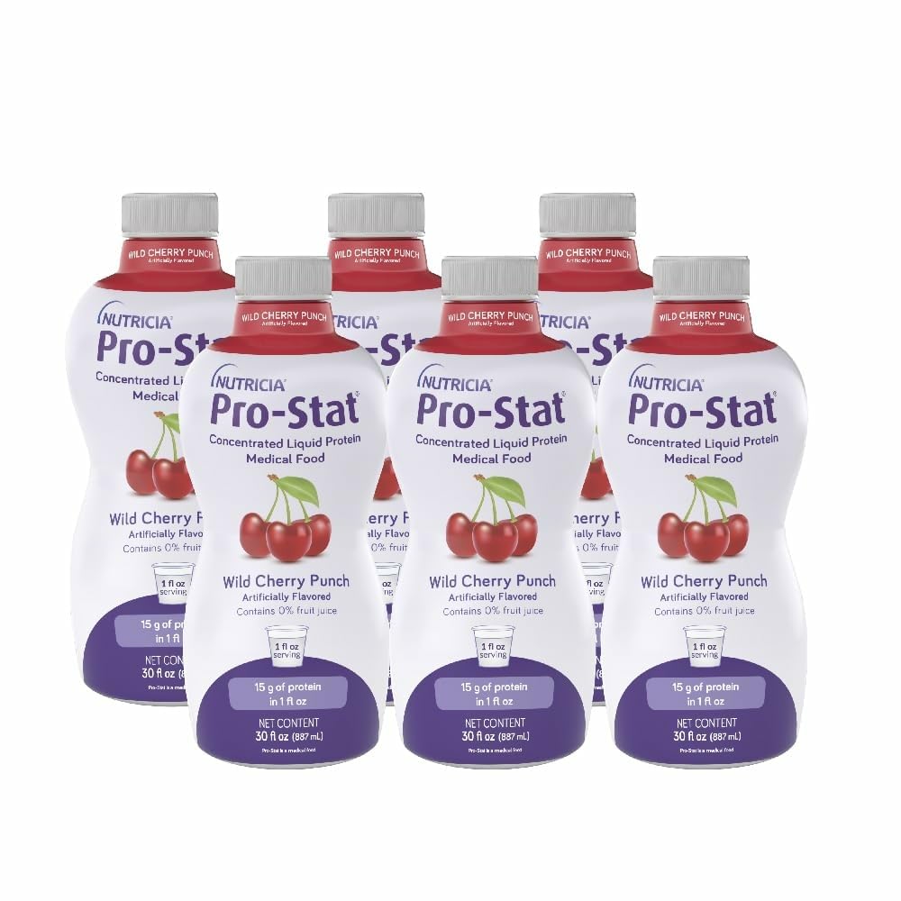 Pro-Stat Concentrated Liquid Protein Medical Food - Wild Cherry Punch, 30 Fl Oz Bottle (Case of 6)