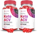 Justified Laboratories (2 Pack Destiny Keto ACV Gummies Extreme 2000MG Destiny Keto Gummies Advanced Formula Apple Cider Vinegar with Pomegranate Beet Juice Powder B12 Vegan Non GMO 120 Gummys