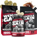 Bully Max Dog Weight Gainer Chews (75pc chews) & Muscle Builder Tablets (60 tabs) & 3-in-1 Liquid Muscle Builder Supplement Bundle or Puppies & Adults, All Breeds – Healthy Growth and Vitality Support