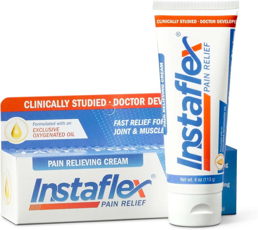 Instaflex Pain Relief Cream Delivers Clinically Studied Pain Relief from Arthritis, Back Pain, Strains and Joint and Muscle Pain (4 oz)