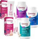 CONCEIVE PLUS Complete Fertility Bundle - Trying To Conceive Couples Kit TTC Fertility Supplements and Sperm Friendly Lubricants