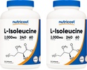 Nutricost L-Isoleucine 2000mg Per Serving, 240 Capsules Per Bottle (2 Bottles)