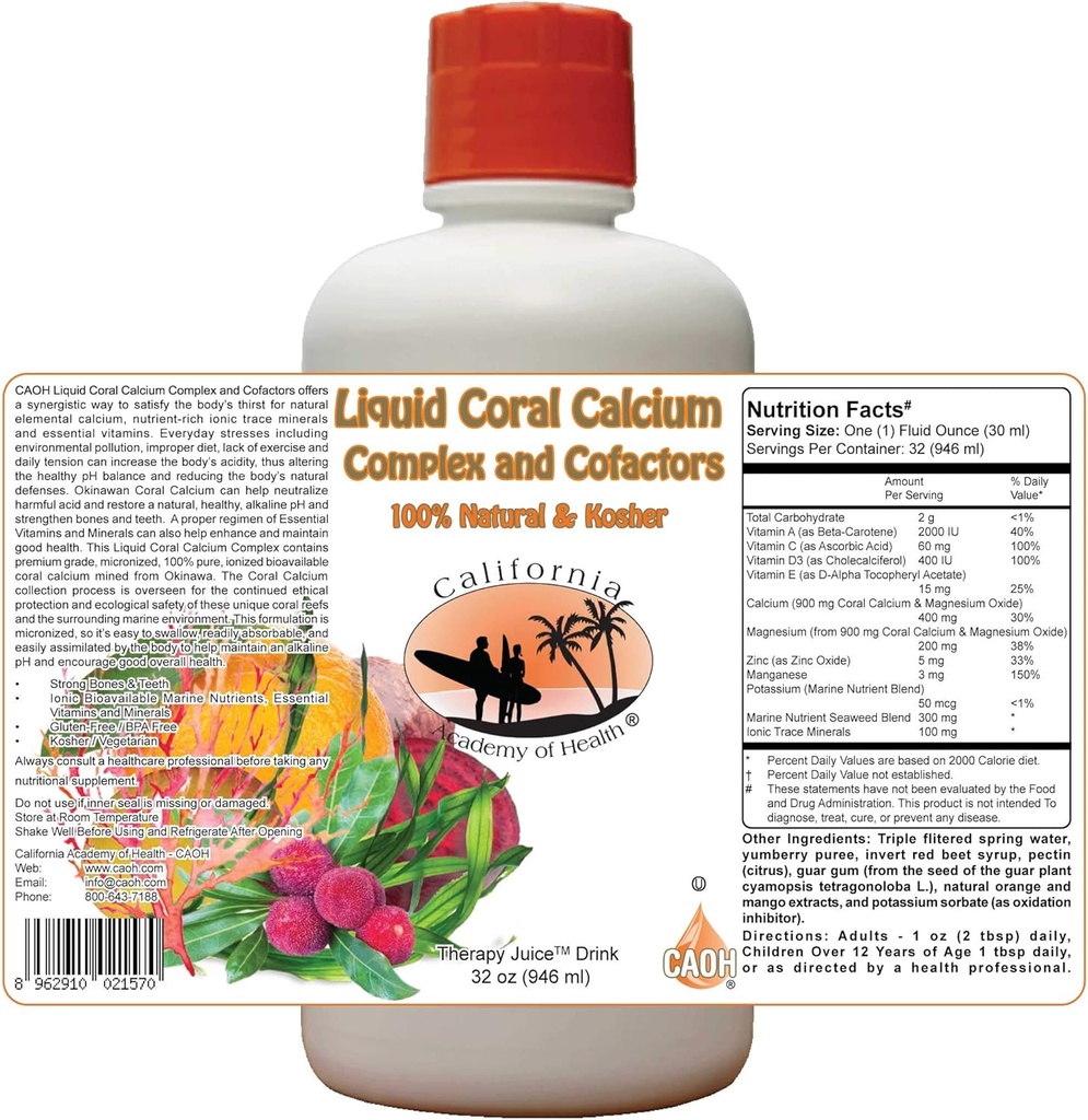 Liquid Coral Calcium Complex and Cofactors 32 oz from CAOH