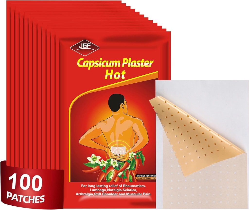 KONGDY Capsaicin Patches,4.72"x7.08" Hot Capsicum Patch (100)