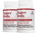 TURNER Super Reds Capsules with UAF1000+, New Zealand Red Superfood Energy, Essential Veggies, Antioxidants, Enzymes, Cleanse, 180 Capsules, 2 Bottles