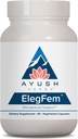 Ayush Herbs ElegFem - Menopause Supplements for Women, Hormone Balance for Women, Perimenopause Natural Hormone Support, Hot Flash Support with Cohosh - 60 Vegetarian Capsules (1 Count)
