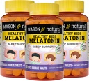 MASON NATURAL Healthy Kids Melatonin, for Children, Supports a Healthy Sleep, Fast Acting, Fruit Flavored, 60 Quick Dissolve Tablets (Pack of 3)