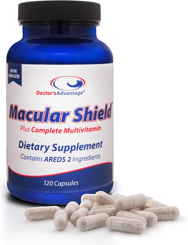 Doctor’s Advantage Macular Shield Eye Vitamins Plus Multivitamin – 120 Capsules, 30-Day Supply – Lutein and Zeaxanthin Supplements with AREDS 2® Vision Ingredients & Complete Multivitamin Complex​