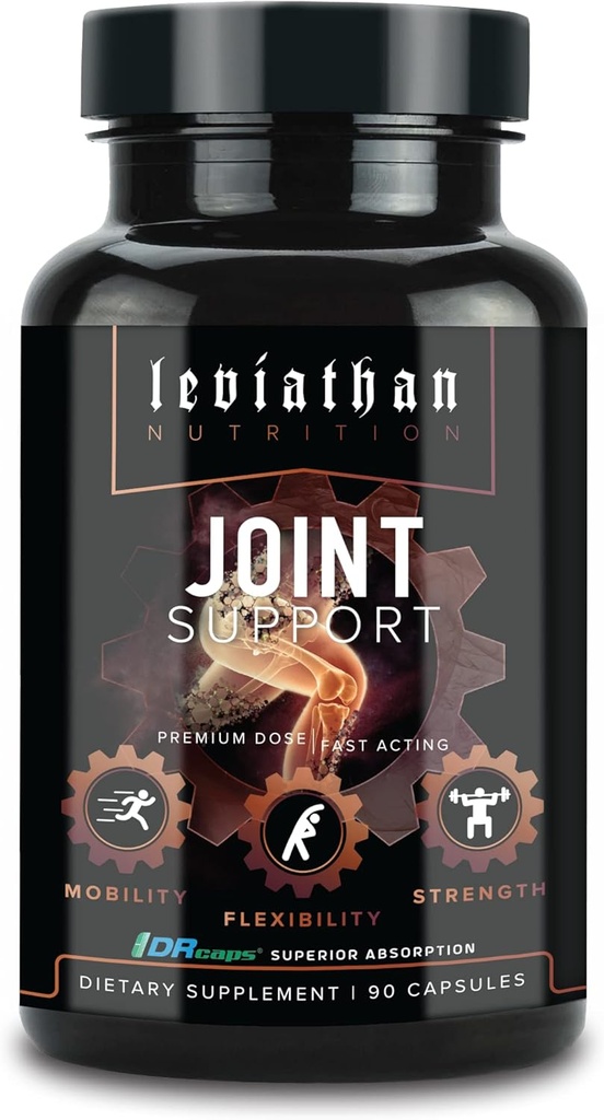 Leviathan Nutrition Joint Support | Helps Repair & Restore Joints for Comfort Mobility, Flexibility, Strength & Joint Health with Boswellia for Hands Back Knee and Joints for Men & Women - 90 Capsules