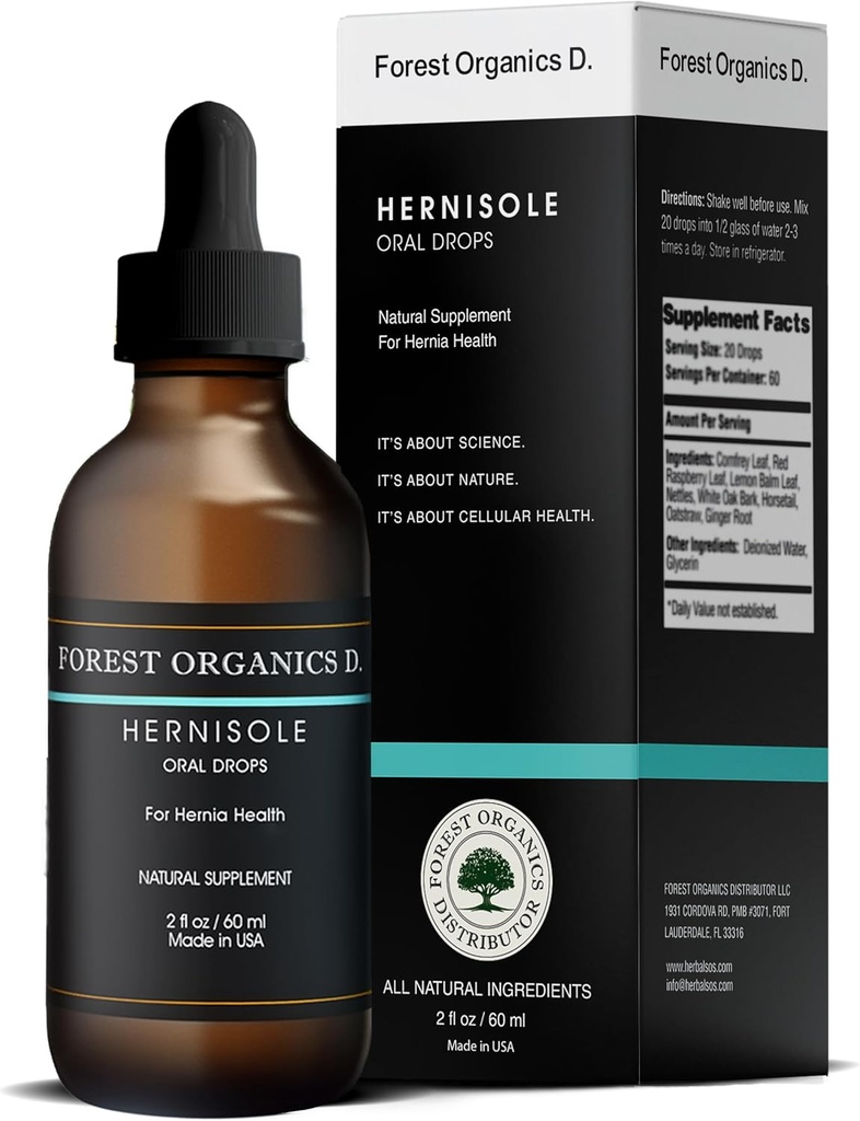 Generic Hernia Health Dietary Supplement - Glycerin Extract from 24 Plants with Plaxoquantine Synergy for Digestive Support - Strengthens Weak Tissues and Aids with Hernias | Hernisole