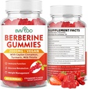 Berberine Gummies,Sugar Free 2000mg High Potency Berberine HCI Supplement, Plus Ceylon Cinnamon, Milk Thistle for Women & Men, Immune System & Metabolism Support - 60 Gummies