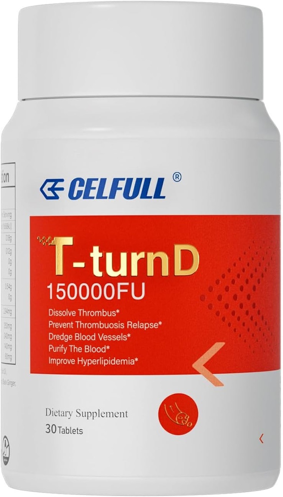 CELFULL Nattokinase Supplement 5,000 FU Per Serving,Non-GMO,Contains Fish Oil Powder, red Yeast Rice Extract,beta glucan