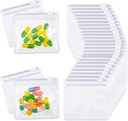 Nuanchu 36 Pieces Pill Pouches Bags Set Reusable Zippered Pill Baggies Clear Plastic Self Sealing Travel Medicine Organizer Storage with Slide Lock for Medicine and Small Items