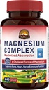 Vitalitown Magnesium Complex Supplement 500mg, Maximized Absorption, NSF Certified Chelated Magnesium Glycinate, Malate, Taurate & Citrate for Sleep, Energy & Heart, Vegan, Non-GMO 240 Caps