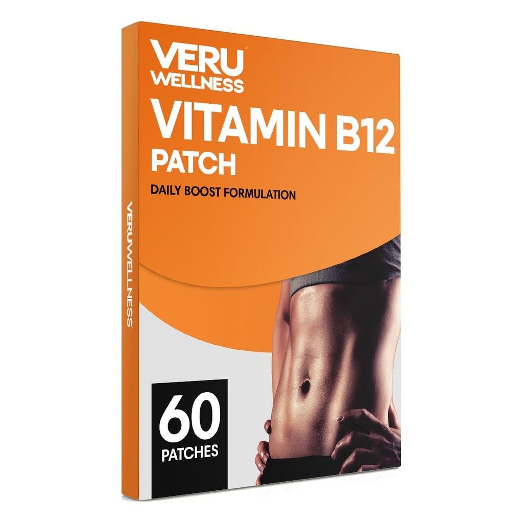 Veru Wellness B12 Energy Patch, Natural Patch B12, Garcinia - Self Adhesive Time Release Patch (60 Days)
