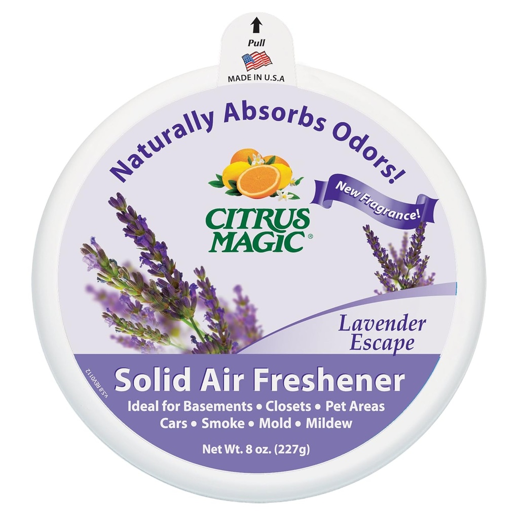 CITRUS MAGIC Solid Odor Abs Lavender, 8 OZ