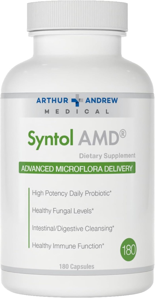 Arthur Andrew Medical, Syntol, 3-in-1 Formula with Probiotics, Prebiotic Fiber & Yeast Cleansing Multi-Enzymes, 180