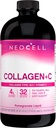 NeoCell Collagen Peptides + Vitamin C Liquid, 4g Collagen Per Serving, Gluten Free, Types 1 & 3, Promotes Healthy Skin, Hair, Nails & Joint Support, Pomegranate, 16 Oz