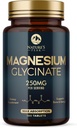 Magnesium Glycinate Chelated for Max Absorption - Supports Bone, Muscle, Nerves & Heart Health, Nature's Sleep and Stress Support, Best Magnesium Supplement Pills for Whole Body Support - 180 Tablets