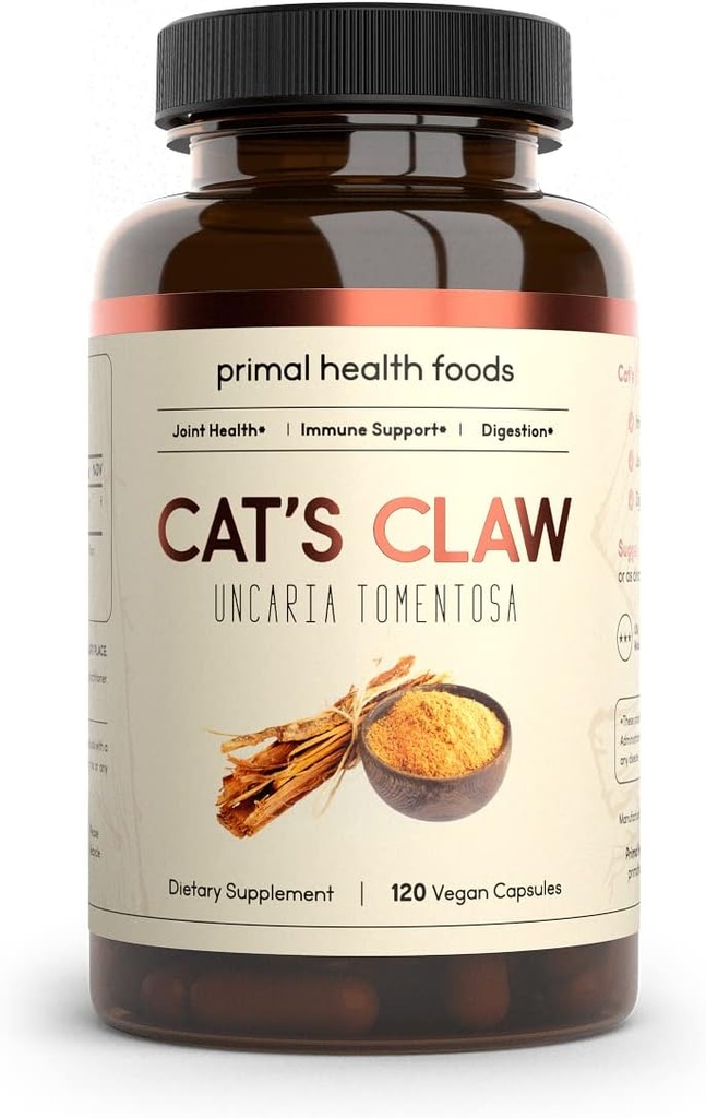 Organic Cat's Claw 1000 mg 60 Servings | Immune Support, Digestion and Joint Relief | Vegetarian, Organic, Non-GMO & Gluten Free