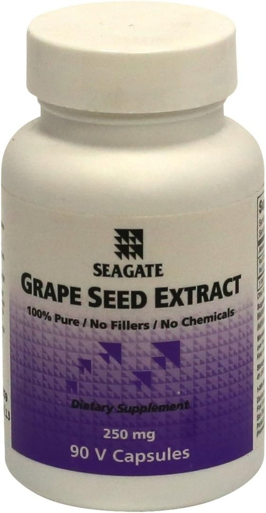 Seagate Products Grape Seed Extract Supplements 250mg, 90 Veg Capsules