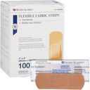 Henry Schein Sterile Adhesive Fabric Bandages, 1" x 3" – Box of 100 Flexible, Breathable Strips – Soft, Stretchable Wound Covers for First Aid, Medical Use, Clinics & Emergency Kits