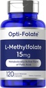 Carlyle L Methylfolate 15mg | 120 Capsules | Value Size | Max Potency | Optimized and Activated | Non-GMO, Gluten Free | Methyl Folate, 5-MTHF | by Opti-Folate