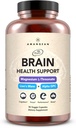 AMANDEAN Brain Supplement. Nootropic Cognitive Support for Memory, Focus, Clarity. Magnesium L-Threonate (Magtein), Lion's Mane Mushroom Extract, Alpha GPC Choline Complex. 90 Veggie Capsules.