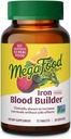 MegaFood Blood Builder Iron Supplement for Women & Men - Increase Iron Levels Without Side Effects - Combats Fatigue - Vitamin B12, Folic Acid & Vitamin C - Vegan - 72 Mini Tablets (36 Servings)