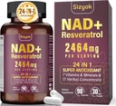 NAD Supplement, Liposomal NAD+ Supplement with Resveratrol, NAD Resveratrol Supplement - Boost NAD+ for Aging Defense, Energy, Focus - Ultra Antioxidant Capsules，205