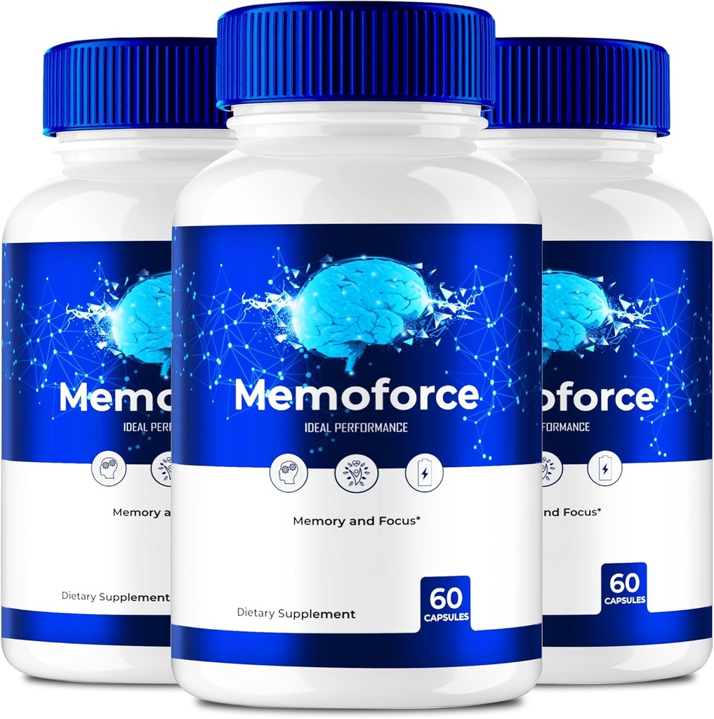 Memoforce Brain, Memoforce Pills, Memoforce Reviews, Memoforce Supplement, Memoforce Capsules Advanced Formula for Memory & Focus - Maximum Strengt - Brain Health Support (3 Pack)