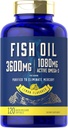 Carlyle Fish Oil 3600mg | 1080mg Omega 3 | 120 Count | Non-GMO and Gluten Free Supplement
