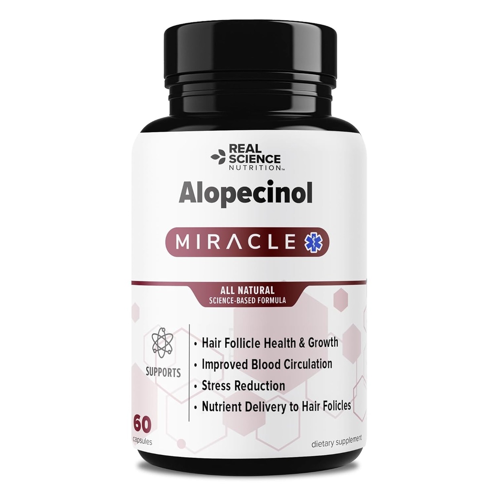 offers Alopecinol Miracle - All Natural Alopecia Supplement - May Provide Long-Term Relief for Thinning Hair, Scalp Irritation, and Hair Loss