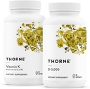THORNE - Bone Health Bundle - Vitamin K & Vitamin D-5000 Combo for Strong Bones - 30 to 60 Servings