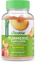 Lifeable Turmeric Curcumin with Ginger & Black Pepper Extract – 2000mg – Great Tasting Natural Flavor Gummy –Vegetarian GMO-Free Supplement – 90 Gummies