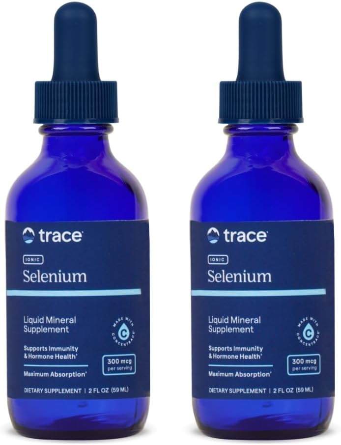 Trace Minerals Liquid Ionic Selenium - High-Absorption Selenium Supplement for Daily Immune Support - Hormone & Antioxidant Support - Gluten-Free - Vegan - Non-GMO - 2 fl oz (96 Servings, 2 Pack)